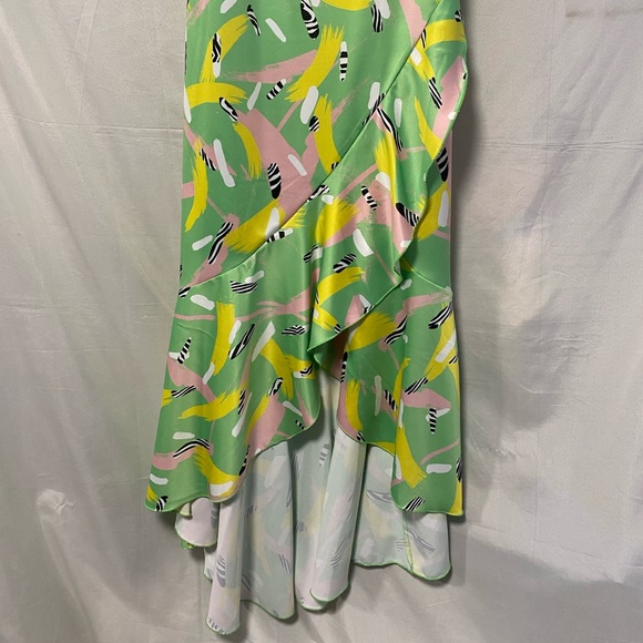 Flounce London Satin Bardot Dress Size 4 - Picture 6 of 11